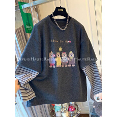 批发胖妹妹特大码300斤假两件磨毛德绒减龄长袖T恤女秋<b class='q'>冬</b>新款显瘦上衣