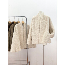 Skk Store 顶流千金 环保小湖羊仿皮草皮毛一体外套时髦年底战袍