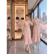 批发MandyZhang“黄金比例公主线”S型细闪小香风鱼尾连衣<b class='q'>裙</b>女春<b class='q'>礼服</b>