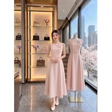 批发MandyZhang 郁金香高定系列 醋酸白色连衣<b class='q'>裙</b>女赫本风气质<b class='q'>礼服</b>长<b class='q'>裙</b>