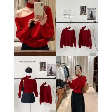 批发2026新年氛围感红色<b class='q'>毛衣</b>过年拜年针织上衣合集<b class='q'>女</b>