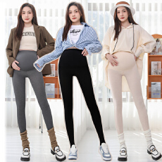 批发实拍2025春秋新款蜂窝腰薄款九分打底<b class='q'>裤</b>竖条纹显瘦打底袜孕产胖子