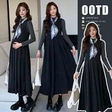 批发实拍连衣裙2025秋冬新款流行爆款法式长裙气质款裙子复古优雅套装