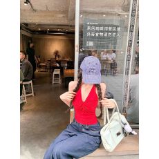批发【原版质量】2025新款设计感扭结纯色<b class='q'>背心女</b>装夏修身显瘦性感上衣