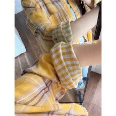 批发已出货 新款双面韩系氛围感撞色格子休闲复古显瘦衬衫气质