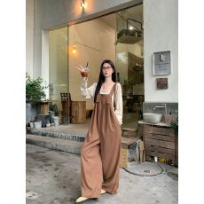 批发已发货 秋季<b class='q'>韩版</b>宽松慵懒风百搭休闲<b class='q'>背带裤</b>女时尚百搭套装潮