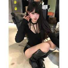 批发已出货 性感挂脖修身收腰<b class='q'>连体裤</b>设计<b class='q'>感</b>小众独特别致短裤