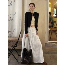 批发已发货 白色半身裙女2025新款<b class='q'>夏</b>季设计感中长款半裙