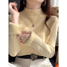 已出货 女装内搭秋冬季加绒加厚2025新款一体绒毛衣保暖上衣