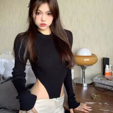 批发已发货 圆领长袖T恤女紧身<b class='q'>显瘦</b>内搭打底衫连体衣