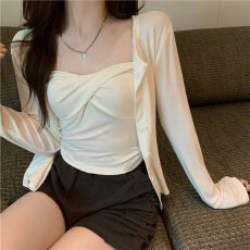 批发已出货 辣妹外搭开衫女秋季2024新款小个子炸街短款上衣