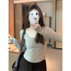 批发已出货 纯色U领打底衫上衣女装秋冬新款修身显瘦内搭长袖<b class='q'>T</b><b class='q'>恤</b>潮