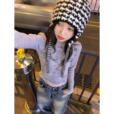 批发已出货 圆领<b class='q'>T</b><b class='q'>恤</b>打底显瘦修身短上衣美式复古辣妹正肩长袖韩