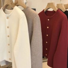 批发已出货 小众上衣慵懒小香风复古<b class='q'>针织</b><b class='q'>开衫</b>软糯毛衣外套女秋冬季