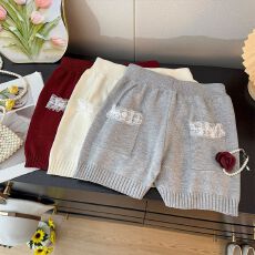 批发纯欲风<b class='q'>蕾丝</b>拼接针织<b class='q'>短裤</b>女夏2026高腰A字宽松阔腿休闲裤