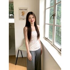 批发<b class='q'>修身</b>碎花露背无袖抹胸背心女夏季性感内搭甜辣妹显瘦短款外穿上衣