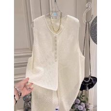 批发<b class='q'>大码</b>300斤不规则薄款镂空马甲女胖mm夏季宽松高级感百搭无袖上衣