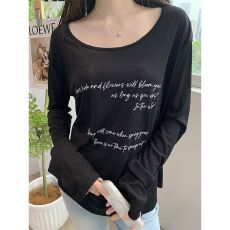 批发字母印花防晒长袖T恤2026夏季罩衫纯欲别致<b class='q'>打底衫</b>上衣