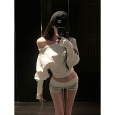 批发设计感小众修身辣妹百搭显瘦运动条纹短裤