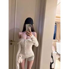 批发美式辣妹慵懒风条纹休闲短裤女春夏季新款