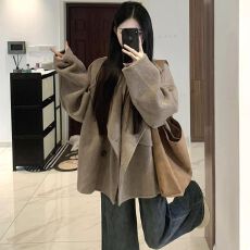 批发大翻领呢子大衣女2026秋冬毛呢外套小个子<b class='q'>赫本</b><b class='q'>风</b>高级感 新款上市