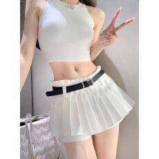 批发短袖t恤JK制服衬衫a字半身<b class='q'>短裙</b>子<b class='q'>百褶</b>裙女夏学生班服两件套装校