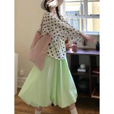 批发纯欲波点印花<b class='q'>衬衫女</b>夏季新款宽松百搭时尚显瘦气质简约