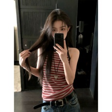 批发<b class='q'>夏</b>季新款外穿美式修身圆领无袖上衣百搭时尚显瘦气质简约