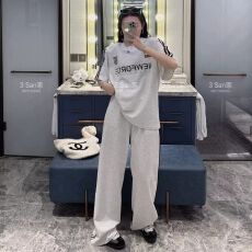 批发原版韩系休闲<b class='q'>运动服</b>套装女夏季韩国chic印花短袖T恤+阔腿裤两件套
