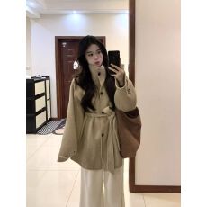 批发卡其色呢子大衣女秋冬2026新款毛呢外套高级感小个子短款韩系气质