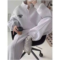 批发chic卫衣卫裤套装女26秋冬新款加绒炸街时尚休闲跑步运动服两件套