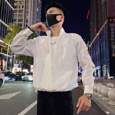 批发2025秋款假两件叠穿设计感潮牌痞帅休闲韩版<b class='q'>长袖</b><b class='q'>T</b><b class='q'>恤</b><b class='q'>男</b>
