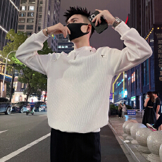 批发秋季长袖卫衣外套潮牌解构设计感半拉链全棉肌理感上衣