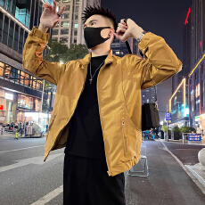 批发/P98控145 春款工装夹克外套男潮牌痞帅高级感立领百搭上衣