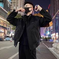 批发/P98控145 春秋男士插肩款立领夹克痞帅潮款工装休闲上衣外套