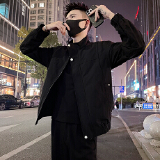 /P98控145 春秋款痞帅休闲立领男士夹克2026新款纯色工装外套