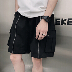 批发/P58控89 2026<b class='q'>夏</b>季男士工装大口袋拉链装饰休闲宽松潮流五分裤