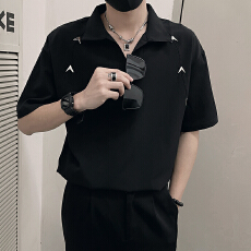 批发/58控78 2026夏季男士冰丝V领潮流休闲夏季短袖<b class='q'>衬衫</b>