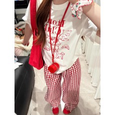 批发韩国<b class='q'>大</b>码<b class='q'>女</b>装纯棉210克100%棉<b class='q'>女</b>夏装慵懒宽松百搭印花短袖T恤韩系