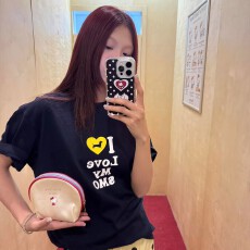 批发韩国大码女装纯棉210克100%棉女夏装慵懒宽松百搭印花短袖T恤韩系