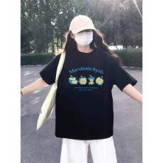 批发韩国大码女装纯棉210克100%棉女夏装慵懒宽松百搭印花短袖<b class='q'>T</b><b class='q'>恤</b>韩系