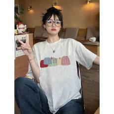 批发韩国大码女装纯棉210克100%棉女夏装慵懒宽松百搭印花短袖<b class='q'>T</b><b class='q'>恤</b>韩系