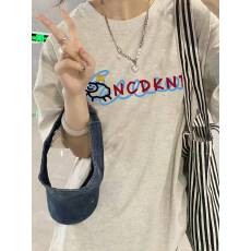 批发韩国大码女装纯棉210克100%棉女夏装慵懒宽松百搭印花短袖<b class='q'>T</b><b class='q'>恤</b>韩系