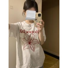 批发<b class='q'>韩国</b>大码女装纯棉210克100%棉女夏装慵懒宽松百搭印花短袖T恤韩系