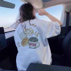 批发<b class='q'>韩国</b>大码女装纯棉210克100%棉女夏装慵懒宽松百搭印花短袖T恤韩系