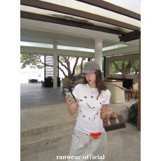 批发韩国大码女装纯棉210克100%棉女夏装慵懒<b class='q'>宽松</b>百搭印花短袖T恤韩系