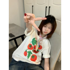 批发<b class='q'>韩国</b>大码女装纯棉210克100%棉女夏装慵懒宽松百搭印花短袖T恤韩系