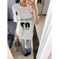 批发韩国<b class='q'>大</b>码女装纯棉210克100%棉女夏装慵懒宽松百搭印花短袖T恤韩系