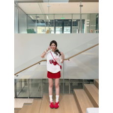 批发韩国<b class='q'>大</b>码女装纯棉210克100%棉女夏装慵懒宽松百搭印花短袖T恤韩系