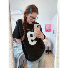 批发韩国<b class='q'>大码</b><b class='q'>女</b>装纯棉210克100%棉<b class='q'>女</b>夏装慵懒宽松百搭印花短袖T恤韩系